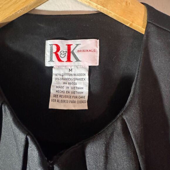 NWT R&K Originals Black Cropped Shrug Jacket | Cotton Blend Short Sleeve Bolero - Picture 2 of 5